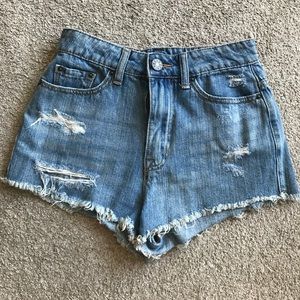 High-waisted Jean Mini-shorts